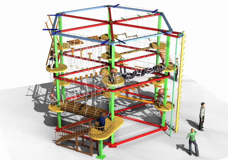 Детский игровой верёвочный лабиринт  для детсадов CNF-B12