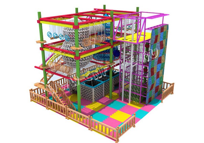 Детский игровой верёвочный лабиринт  для детского сада многоуравневый заказ CNF-B36