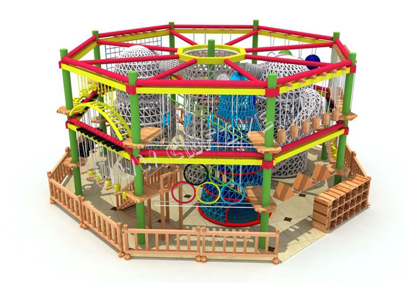 Детский игровой верёвочный лабиринт  для детского сада многоуравневый заказ CNF-B56