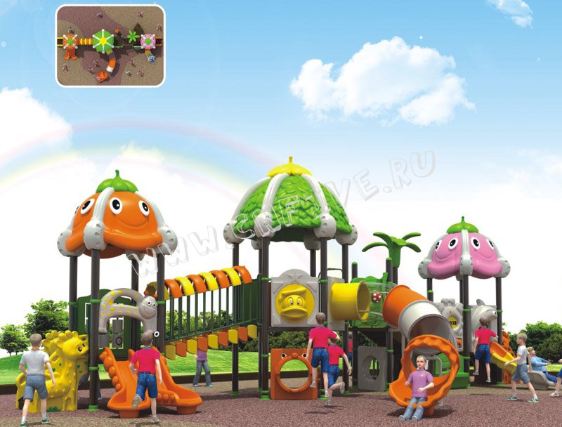 Детская спортивная плащадка для детского сада многоуравневый заказ CNF-C039-1