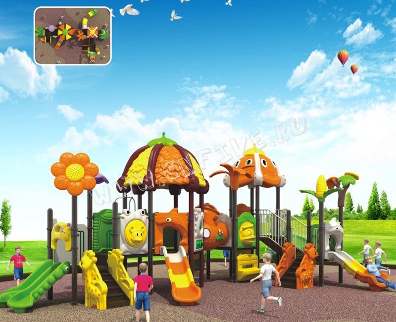 Детская спортивная плащадка для детского сада многоуравневый заказ  CNF-C048-1