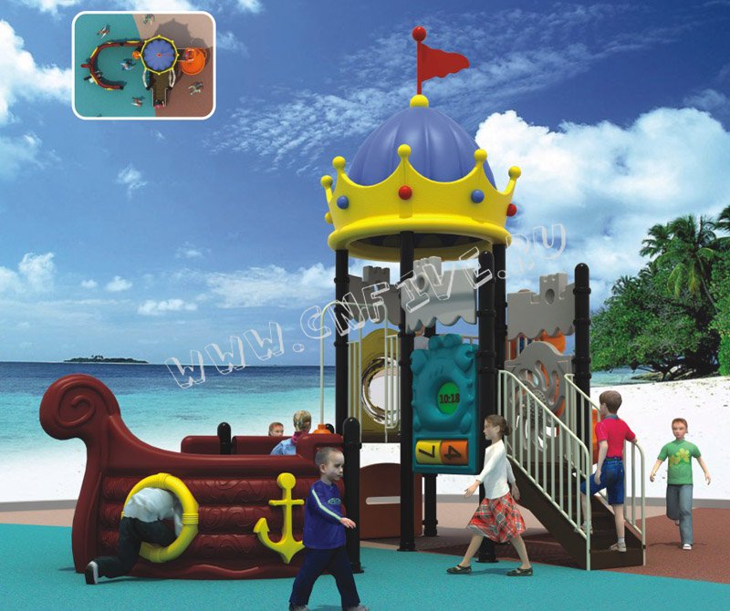 Детская спортивная плащадка для детского сада многоуравневый заказ CNF-C058-1