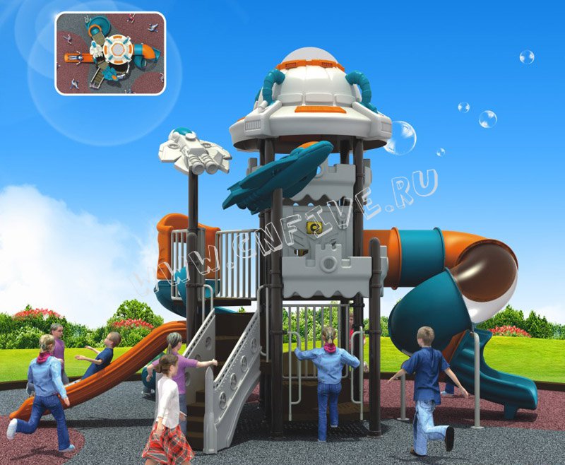 Детская спортивная плащадка для детского сада многоуравневый заказ CNF-C070-1