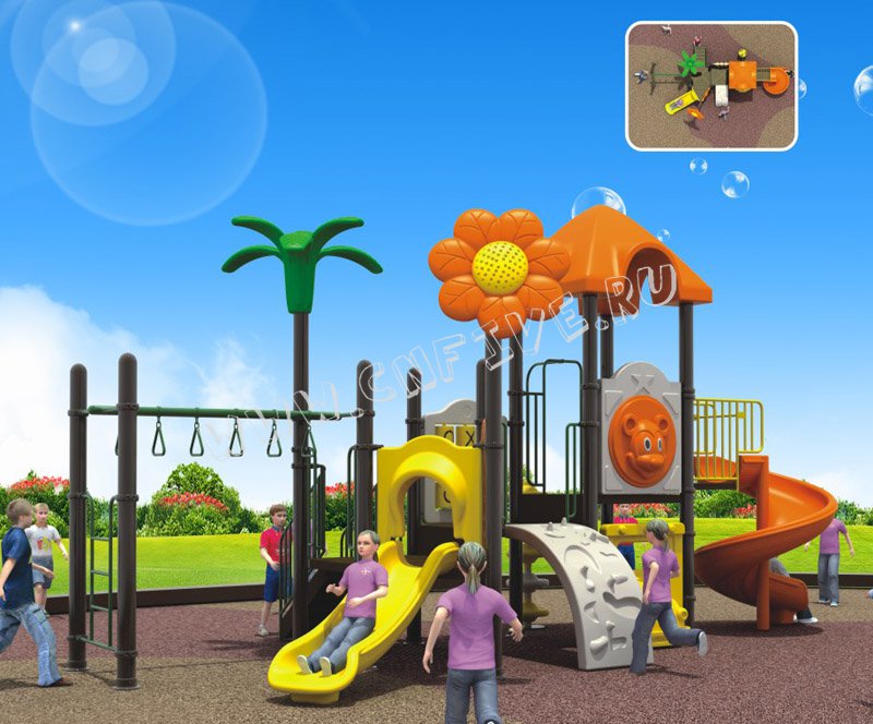 Детская спортивная плащадка для детского сада многоуравневый заказ CNF-C126-1