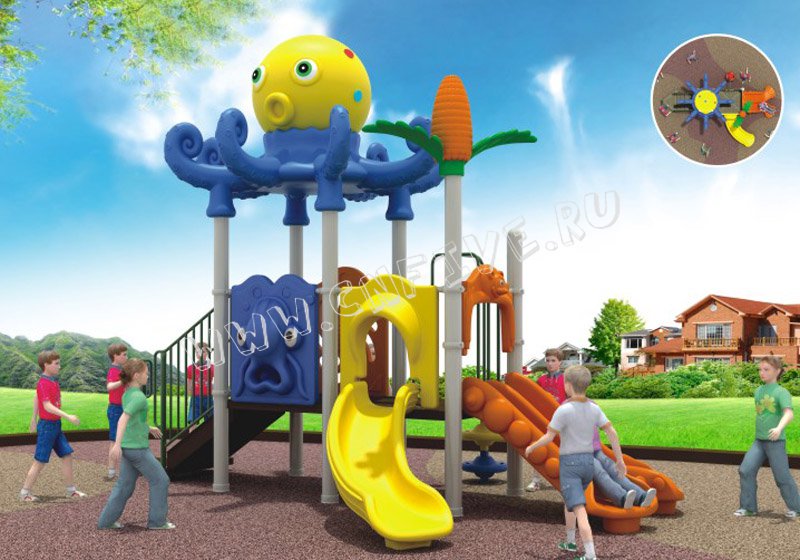 Детская спортивная плащадка для детского сада многоуравневый заказ CNF-C143-1